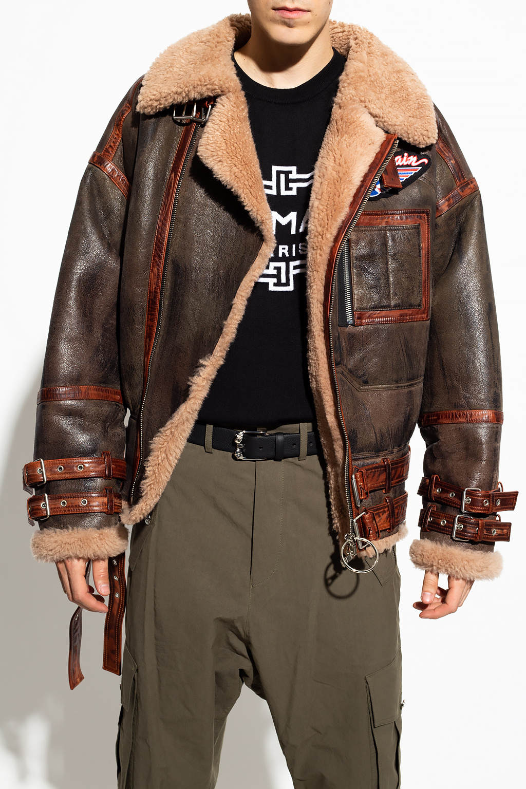 Balmain shearling clearance